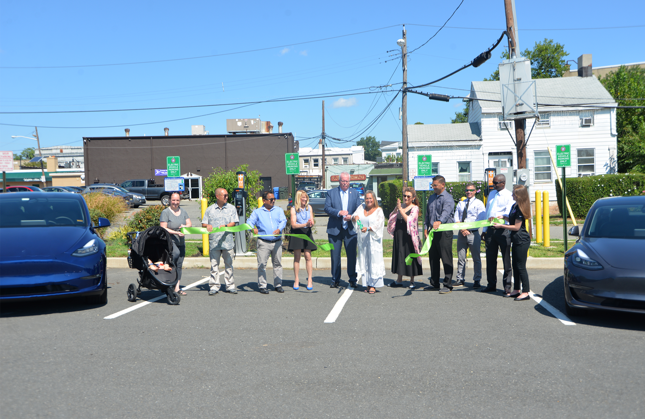 Ribbon Cutting of Electric Vehicle Stations