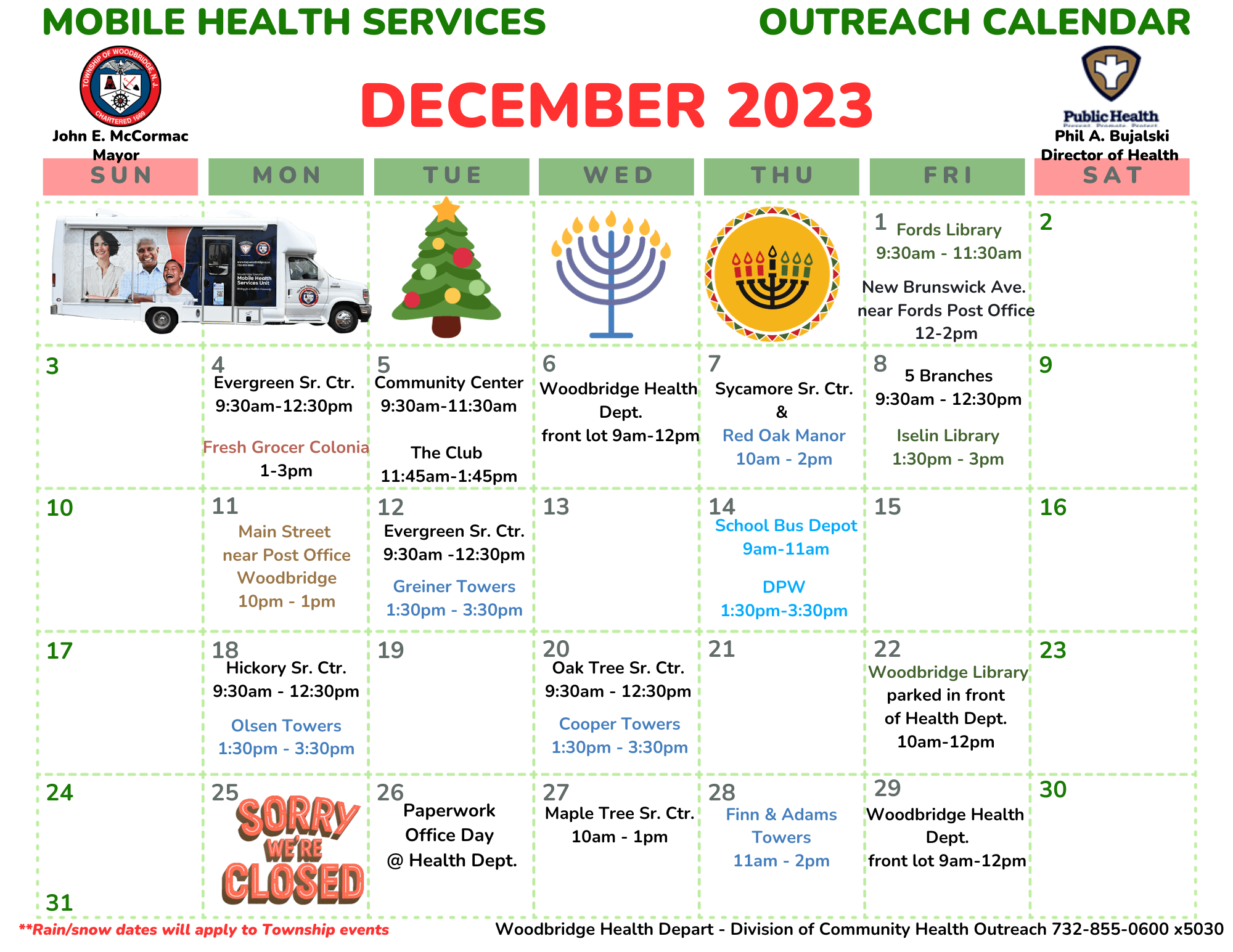 Mobile Unit -DECEMBER CALENDAR 2023