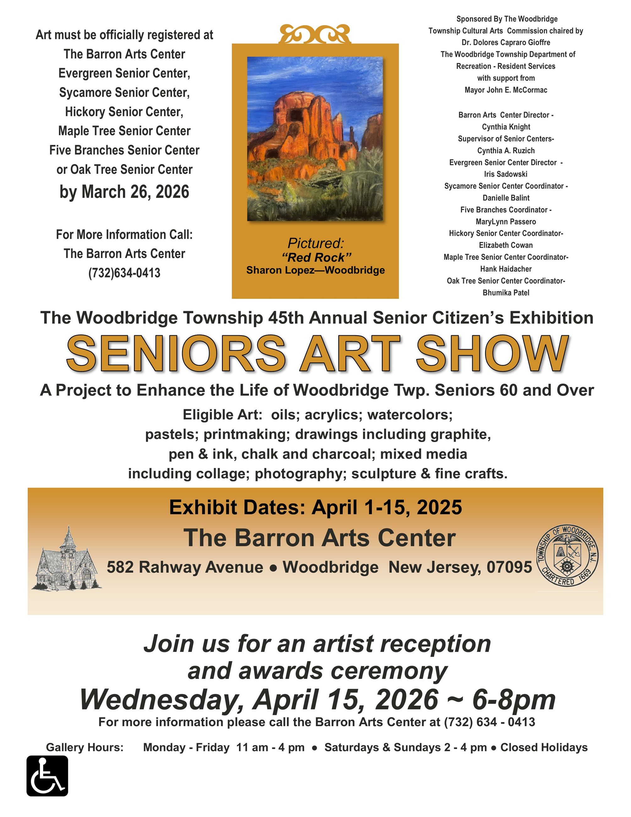 Woodbridge Township Senior Citizen Art Show 2026