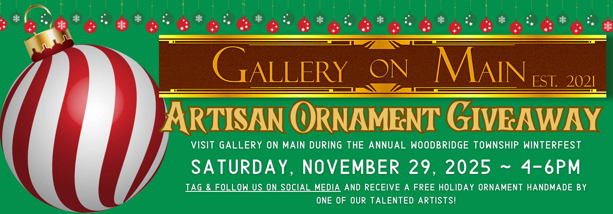 Artisan Ornament Giveaway BANNER